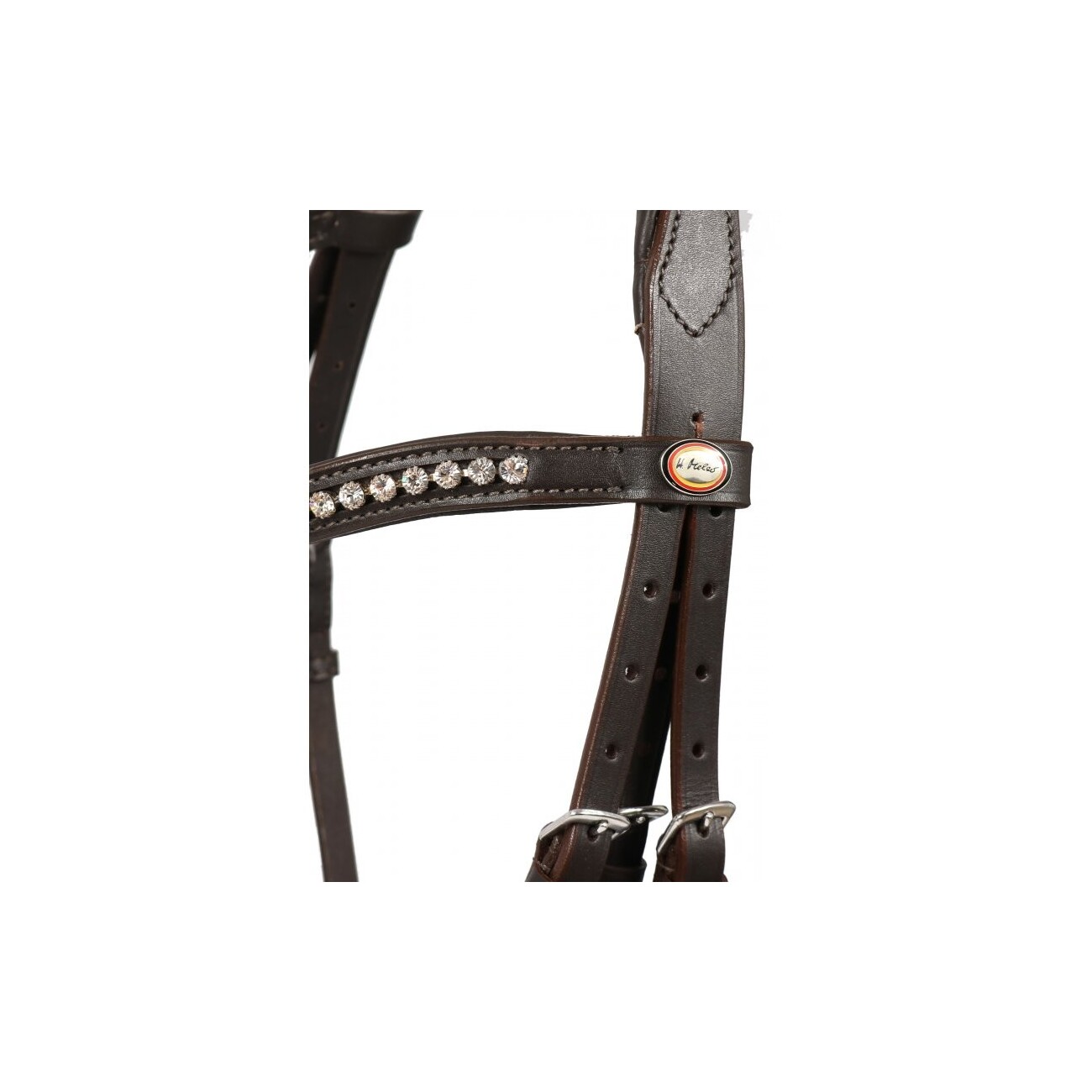Hans Melzer Horse Equipment Hans Melzer Trense Calgary mexikanisches Reithalfter braun/silber WB (Warmblut)