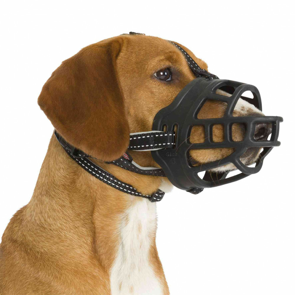 Muselière muzzle flex, en silicone taille: l-xl. Pour chien type bouvier be