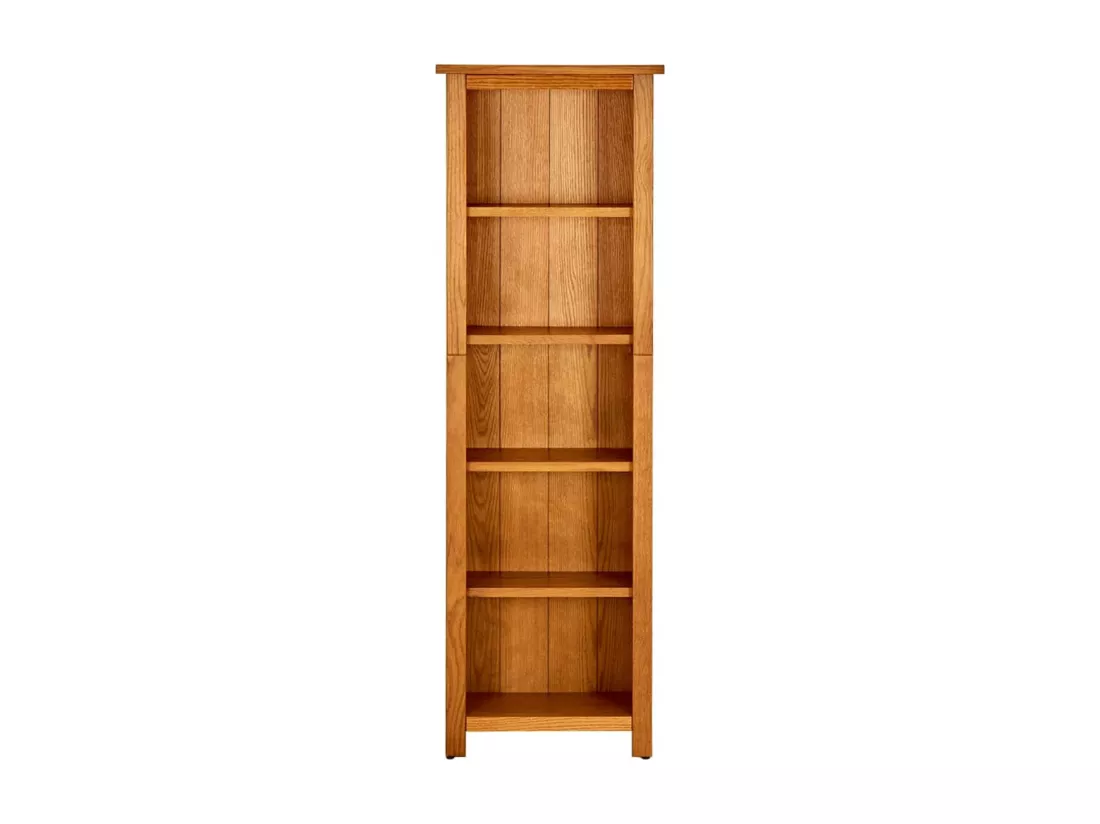 Bibliothèque à 5 étagères 45x22x140 cm Bois de chêne massif