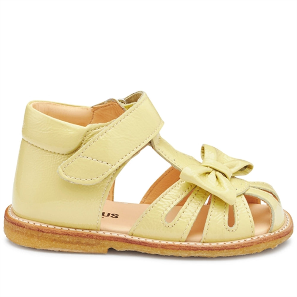 Begyndersandal M. Sløjfe Og Velcro Lys Gul