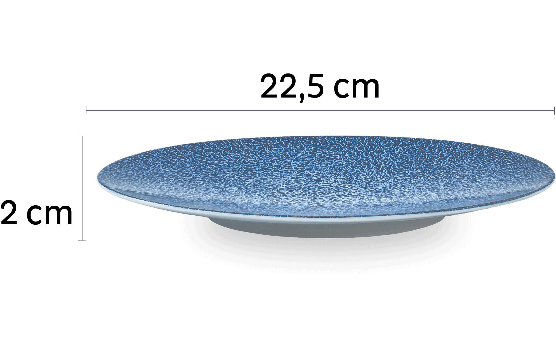 Magnet-Frühstücksteller BlauOutdoor Porzellanteller