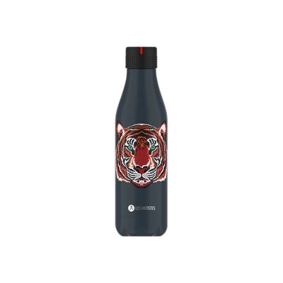 Les Artistes Paris - Gourde Bouteille isotherme 500 ml - Tiger - acier inoxydable