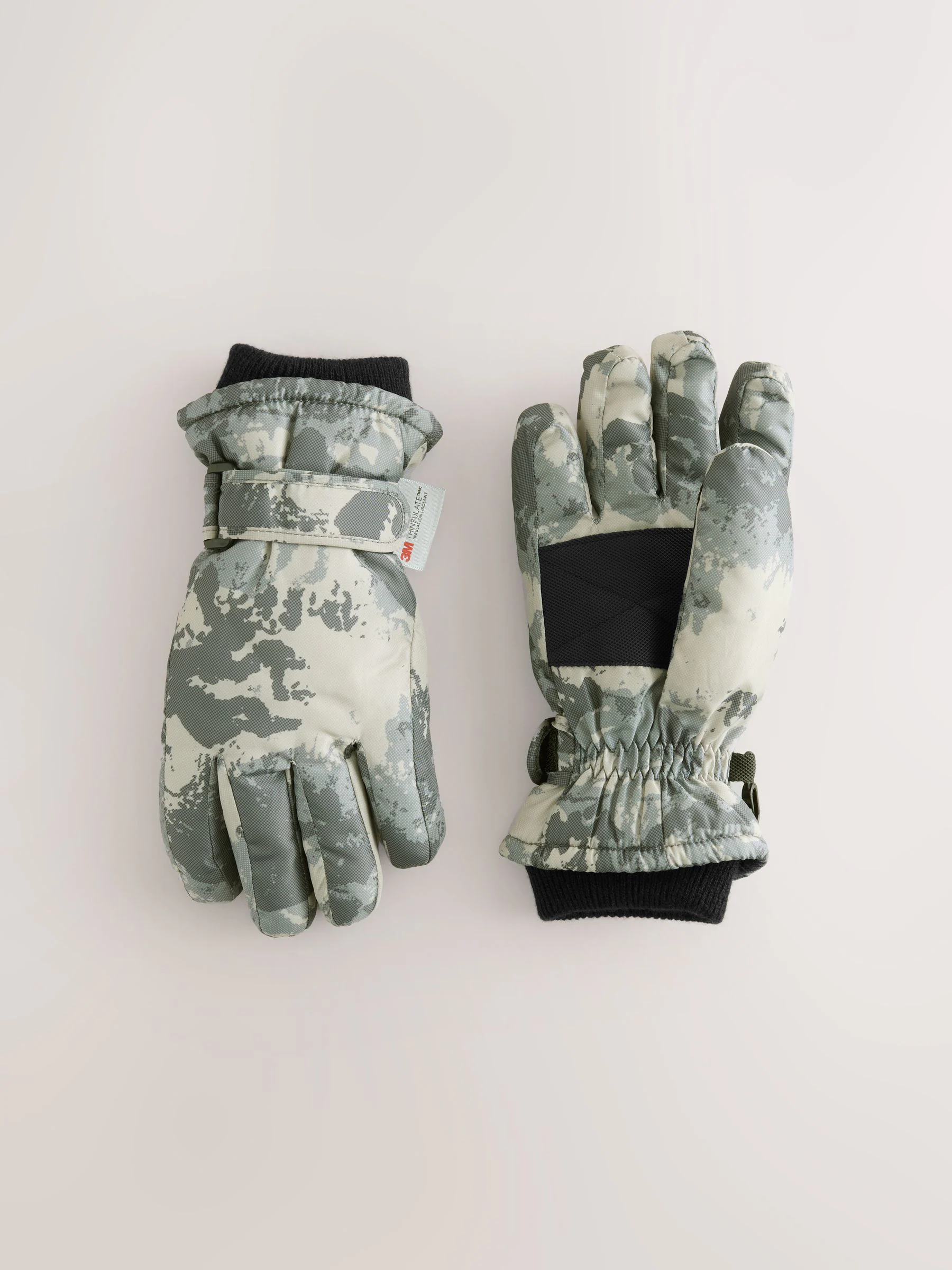 Groene camouflageprint - Skihandschoenen (3-16jaar)