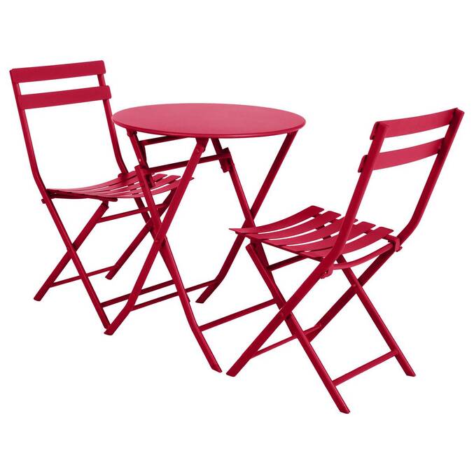 Table de jardin pliante ronde GREENSBORO Grenade