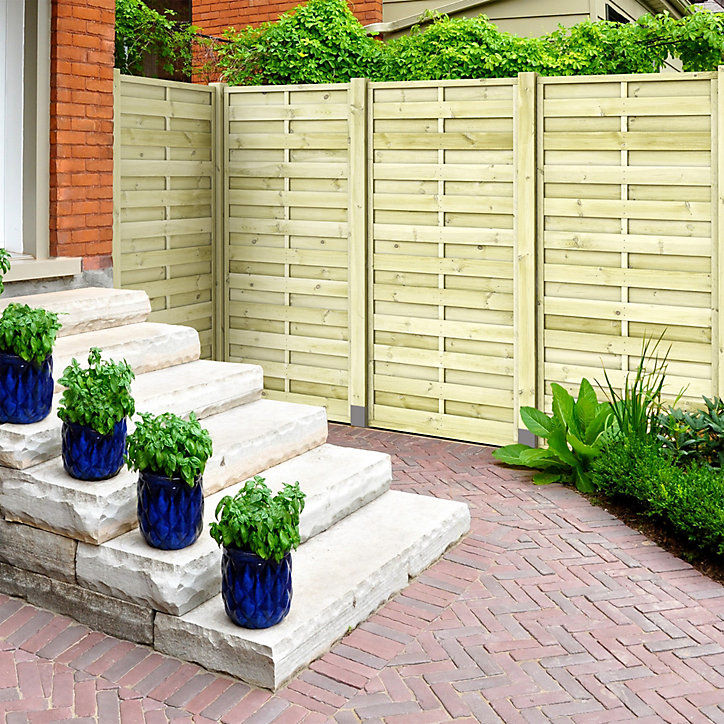 Panneau droit bois vert 25 mm 90 x h.180 cm