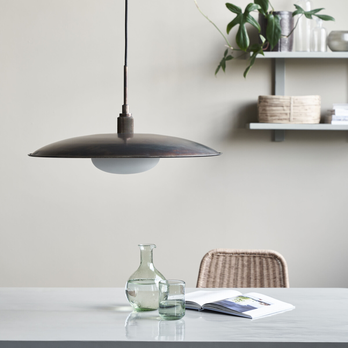House Doctor - Pendel Lampe - Boston - Antik Brun - Ø 60 CM
