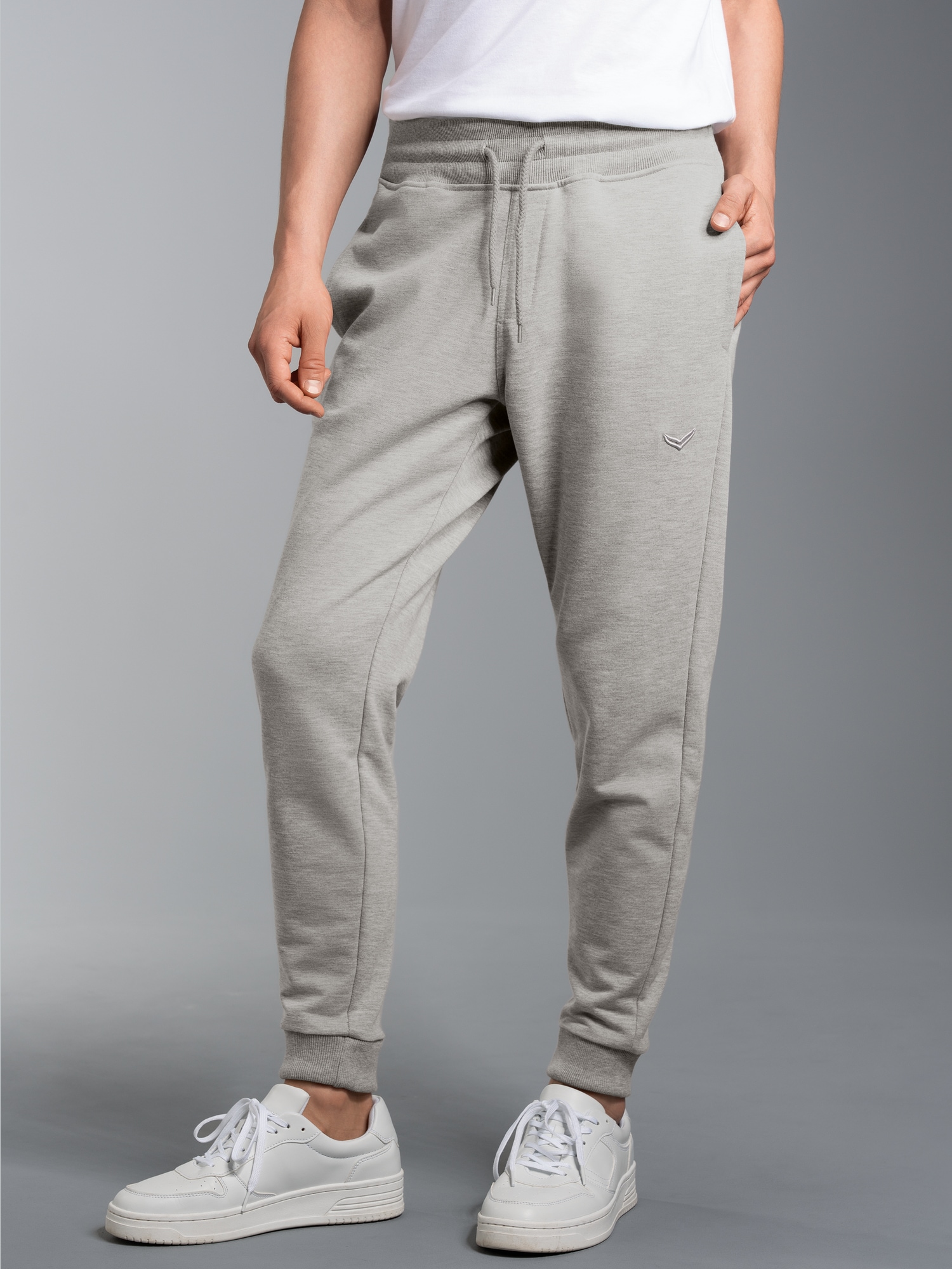 Jogginghose mit Bündchen Grau-melange