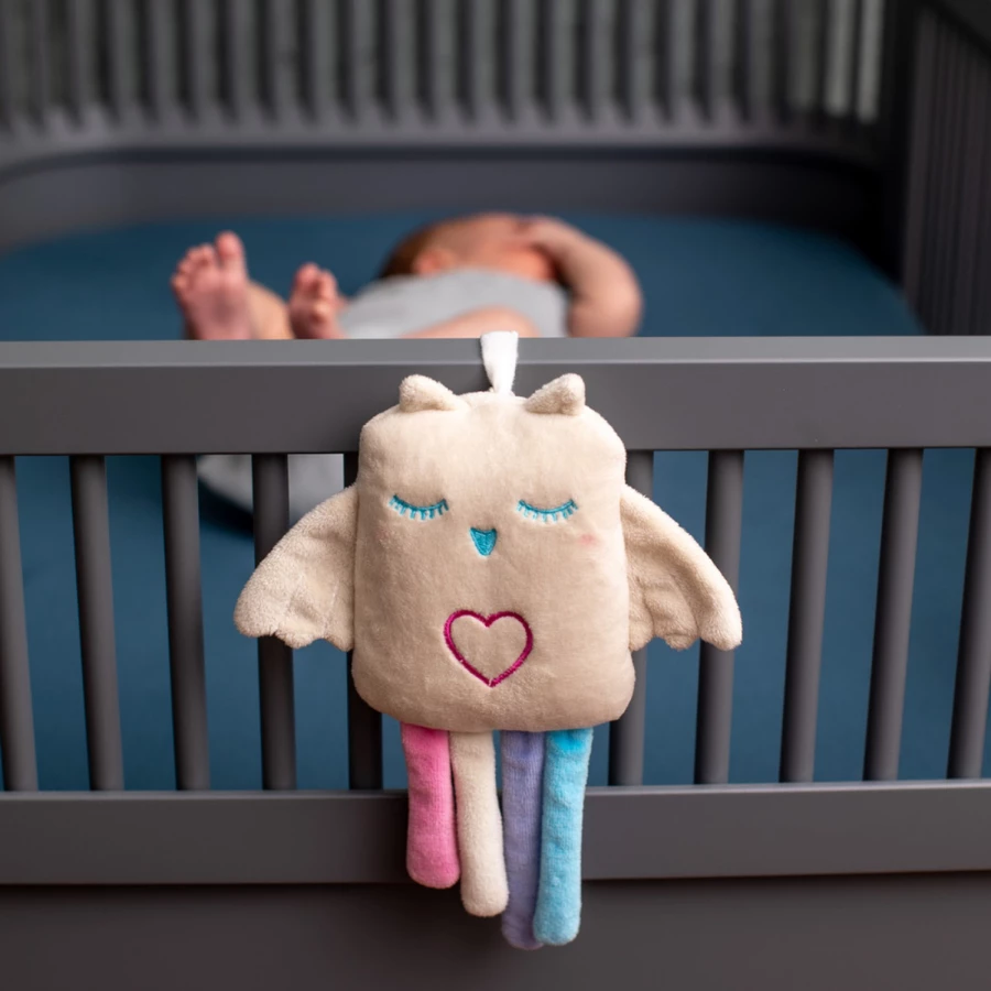 Lulla doll by RoRo Einschlafpuppe Lulla Eule creme, blau , rosa, lila