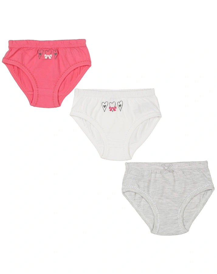 Slip CUTE HORSE 5er-Pack in pink/weiß/grau