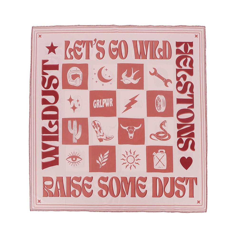 Helstons - Wildust - Foulard femme Wildest Rose Clair / Rose / Bordeaux