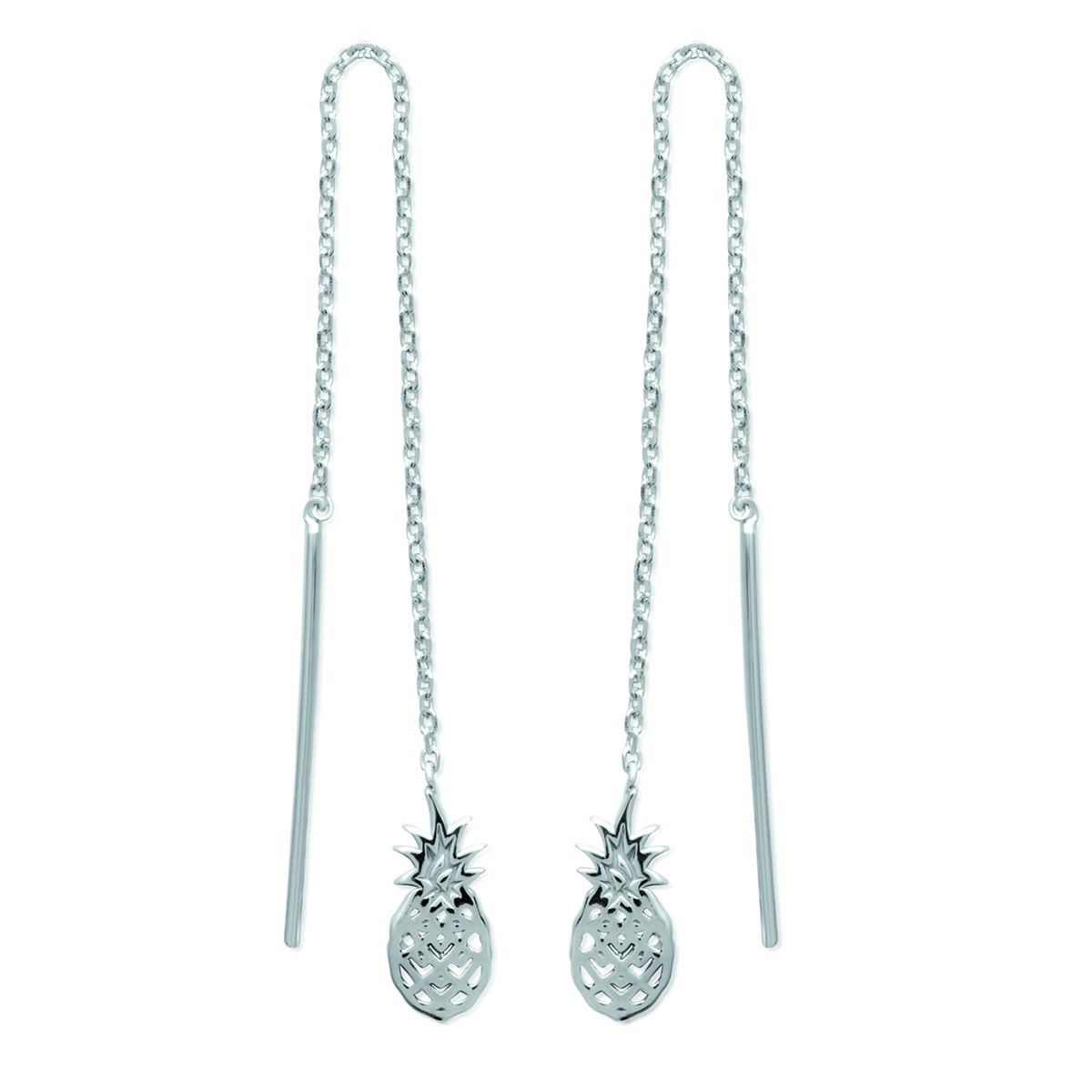 Boucles d'oreilles Brillaxis ananas longues