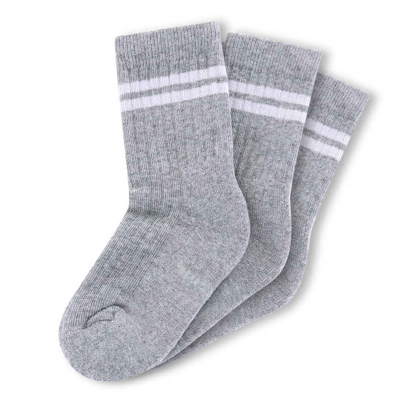 Shoesme graue Socke mit weißen Streifen