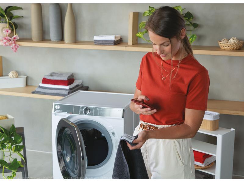 Hoover Waschmaschine H5WPB414AMBC-S Links Frontlader mit 14 kg Ladekapazität