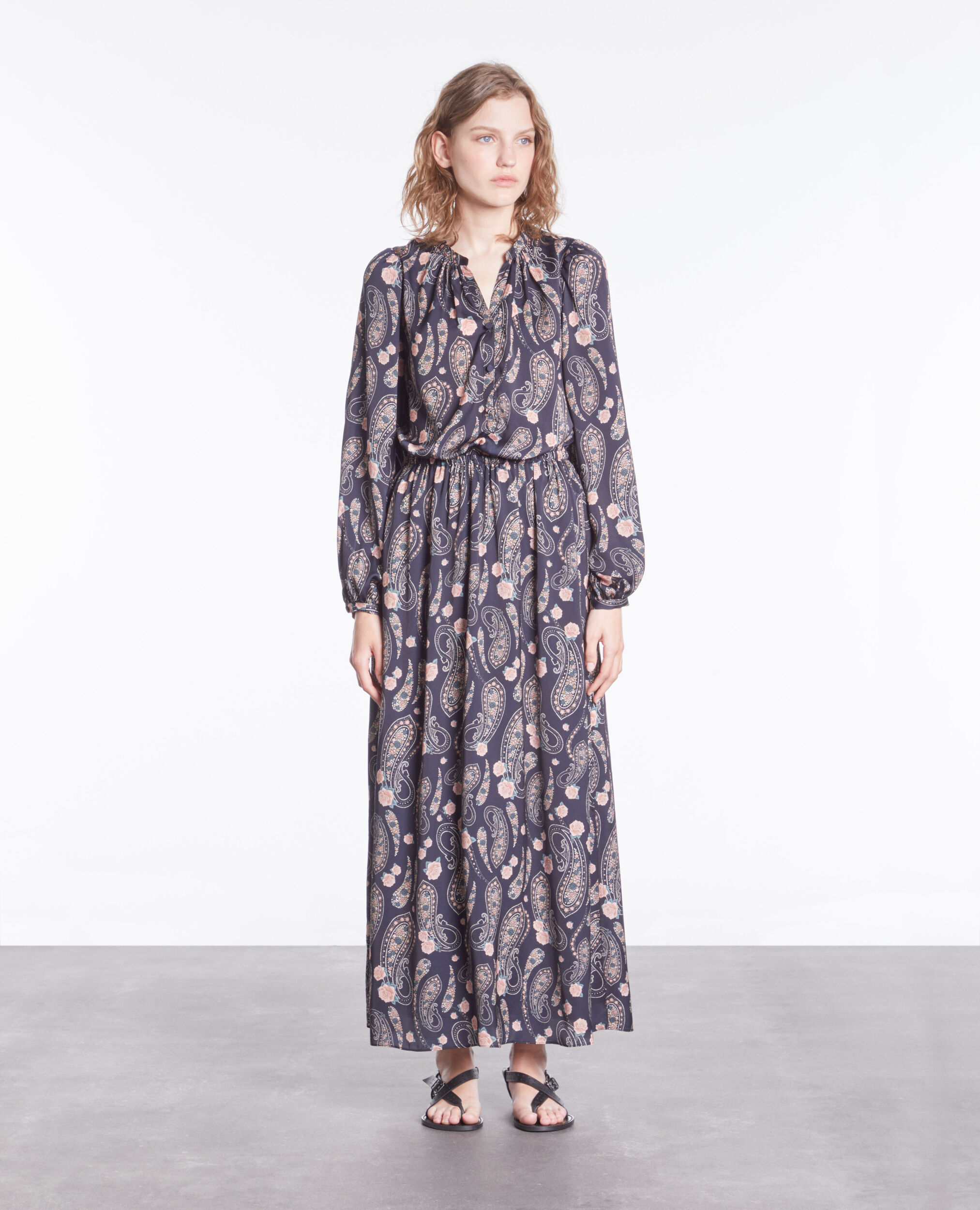 Robe longue imprimée