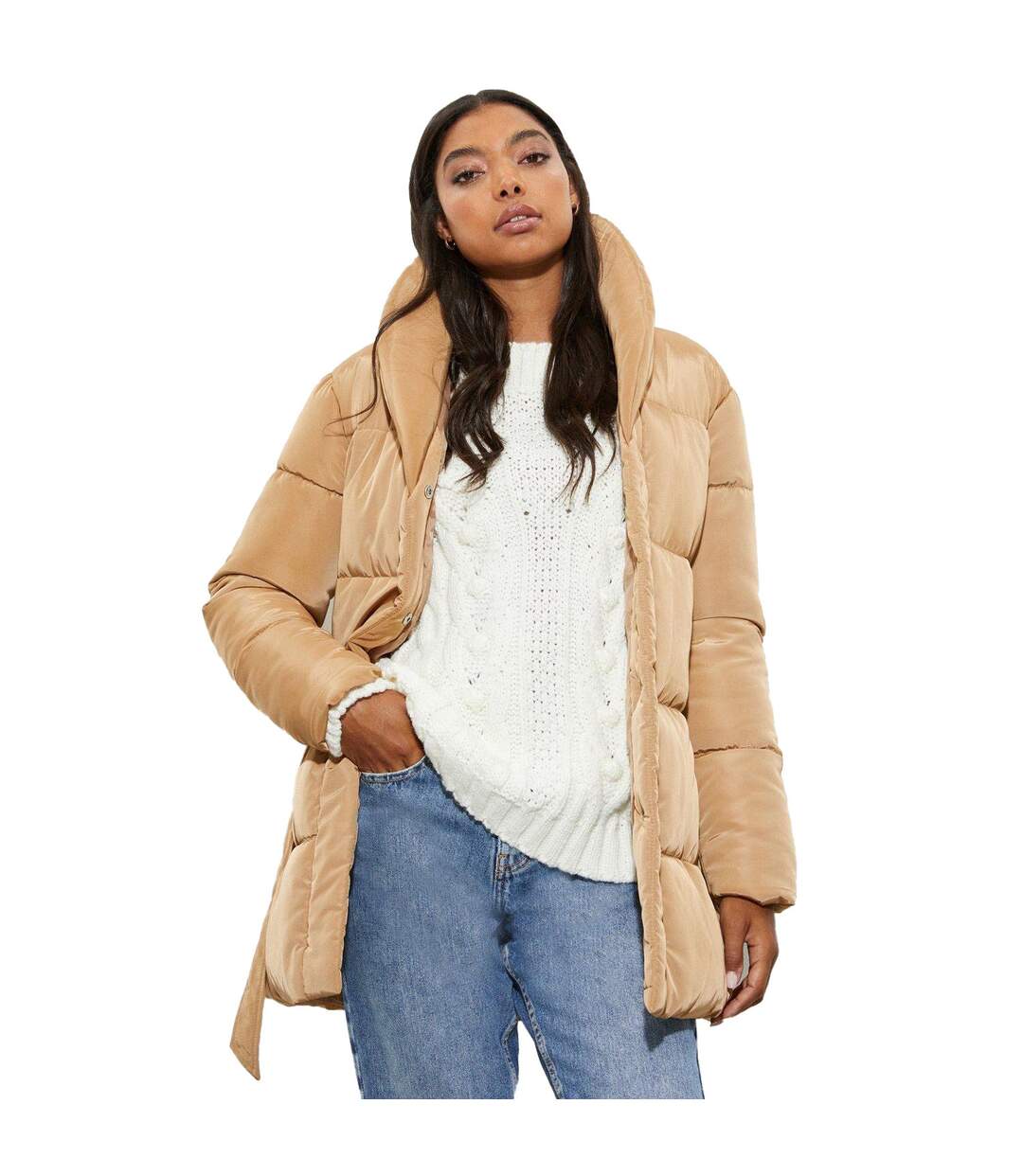 Dorothy Perkins - Doudoune matelassée - Femme (Brun-beige) - UTDP107