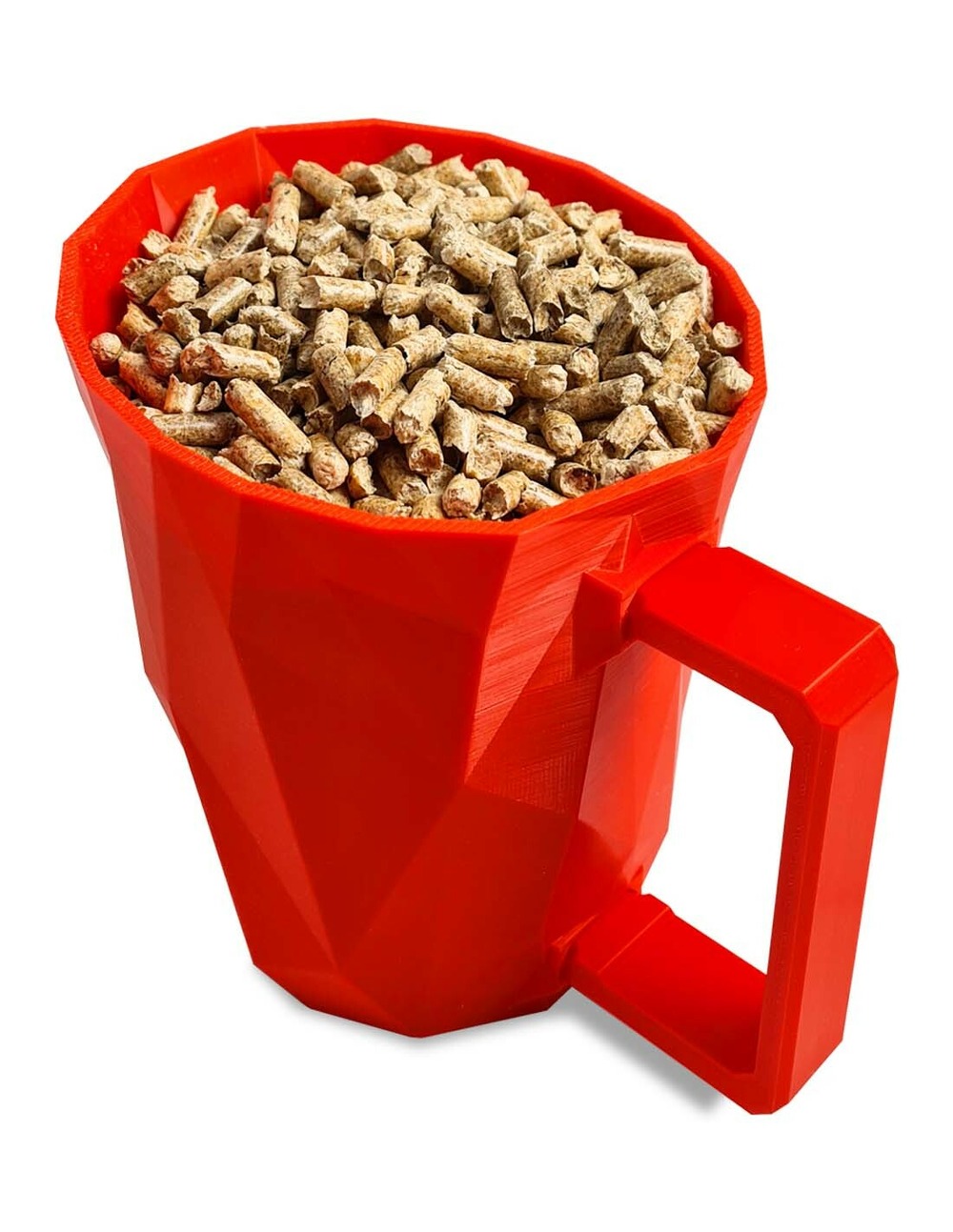 Pelle à pellets rouge avec tamis