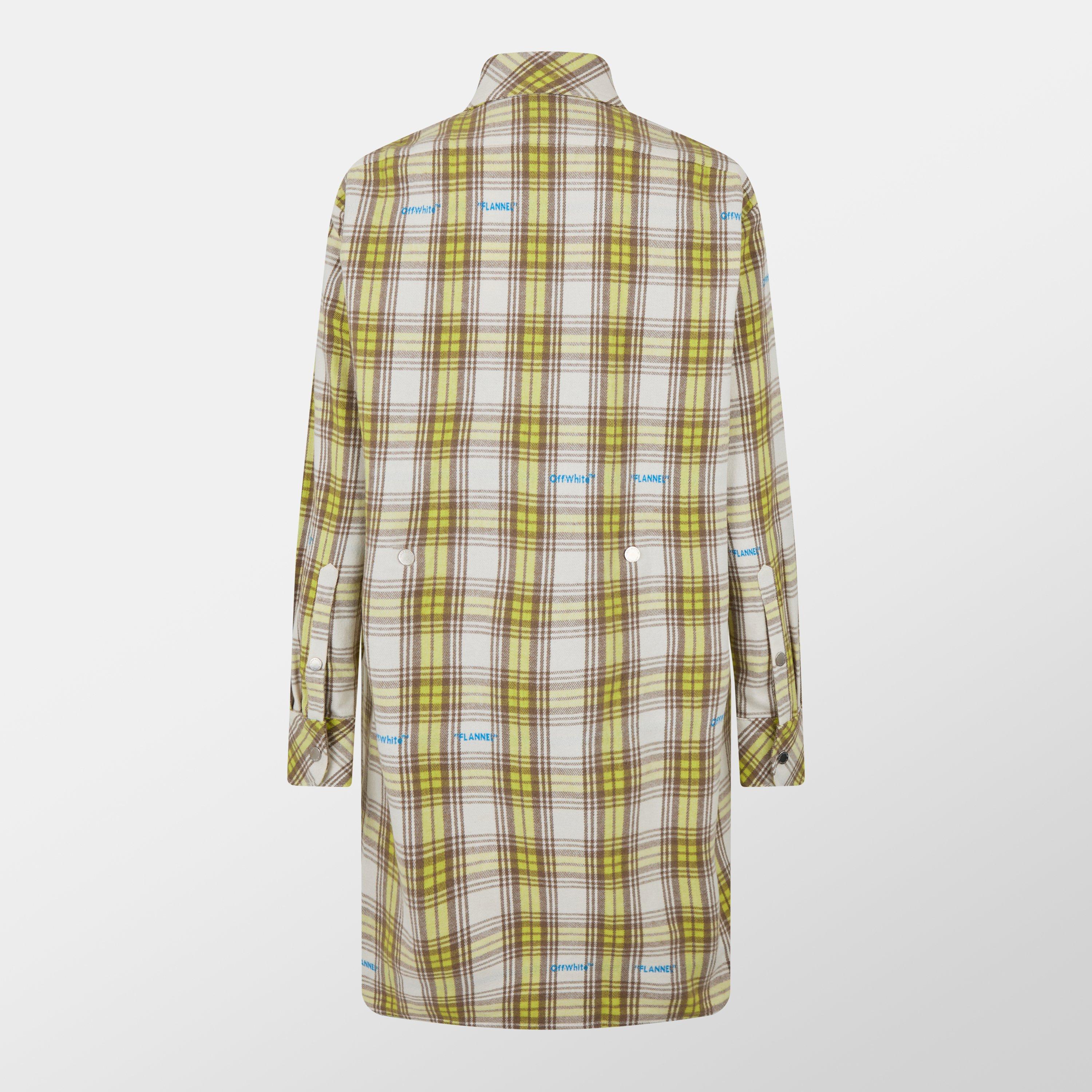 Off White Checked Dress