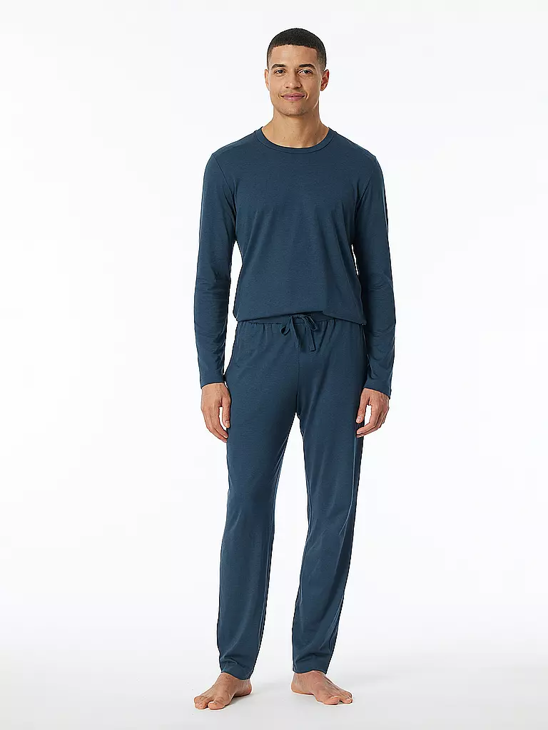 SCHIESSER Pyjama blau