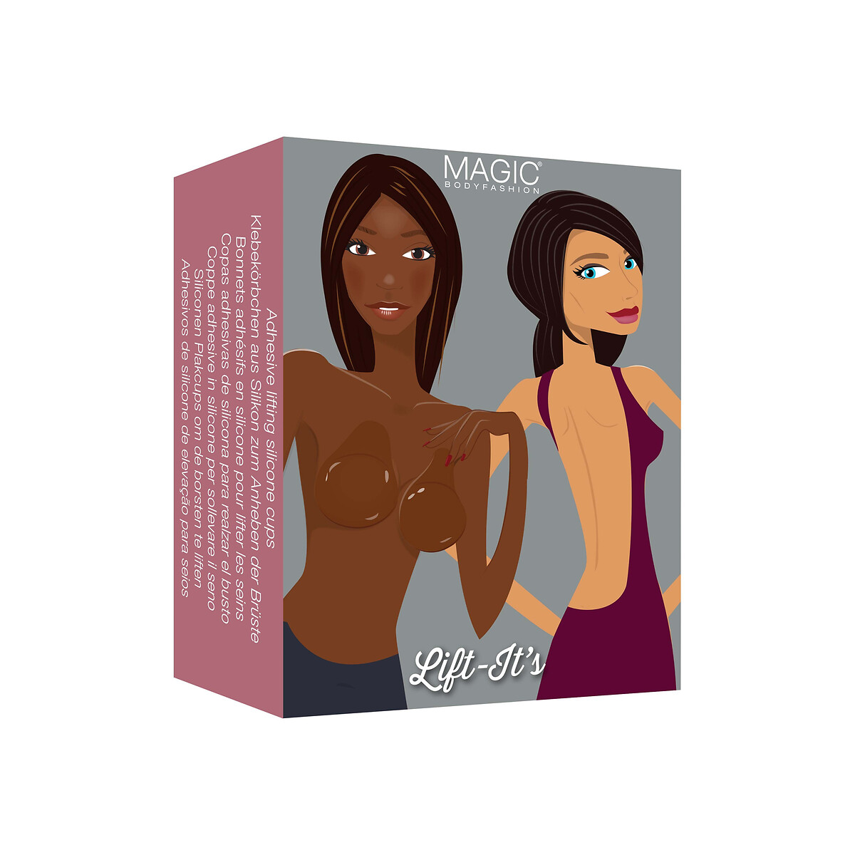 MODA CORPORAL MÁGICA<br>Copos adesivos com efeito lifting mágico