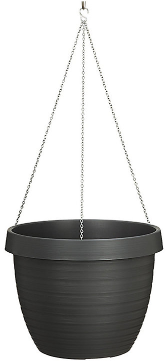 Pot suspendu plastique Scheurich Country star gris ø30 cm
