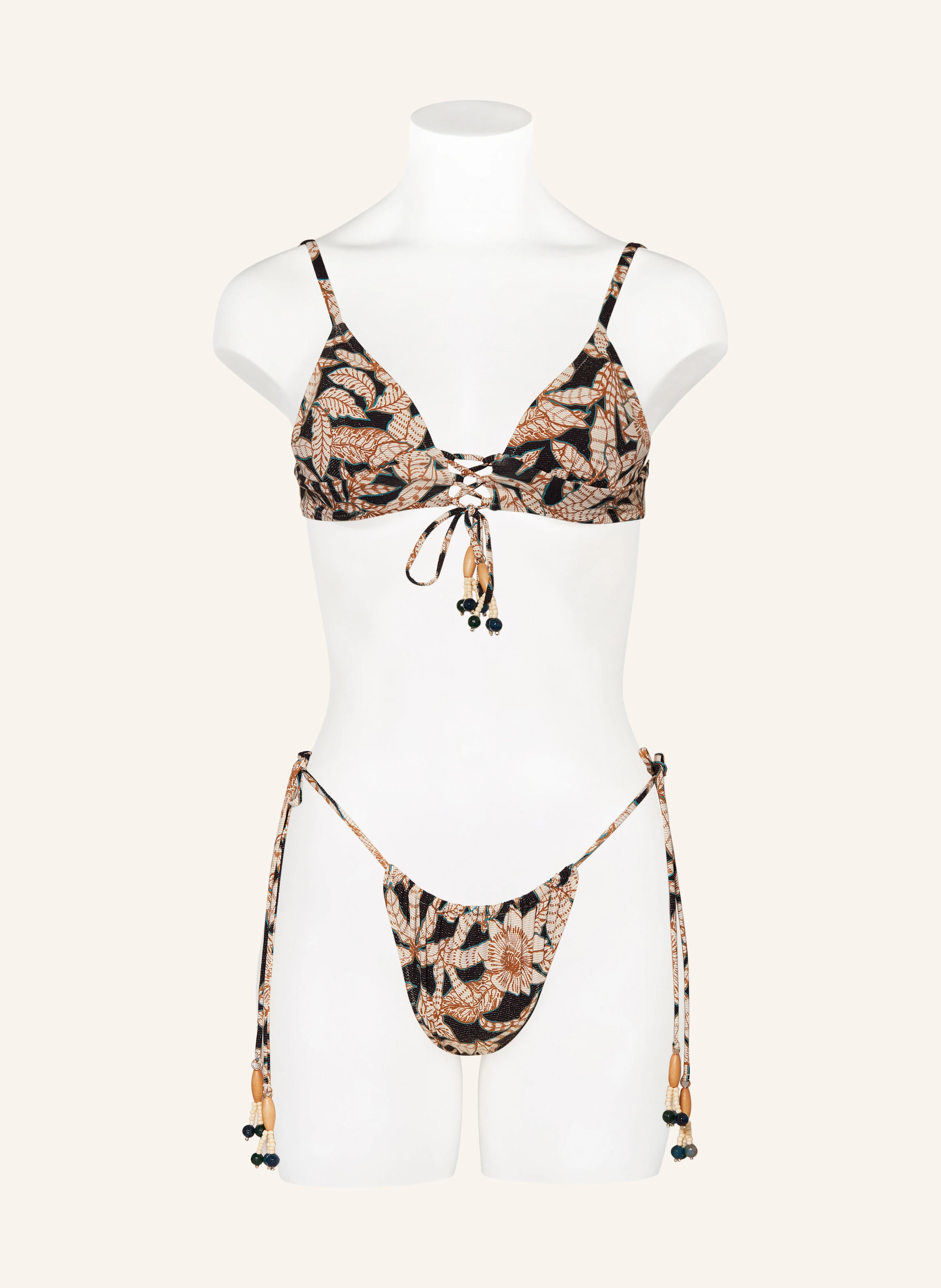 watercult Bralette-Bikini-Hose LES CÔTES mit Schmuckperlen