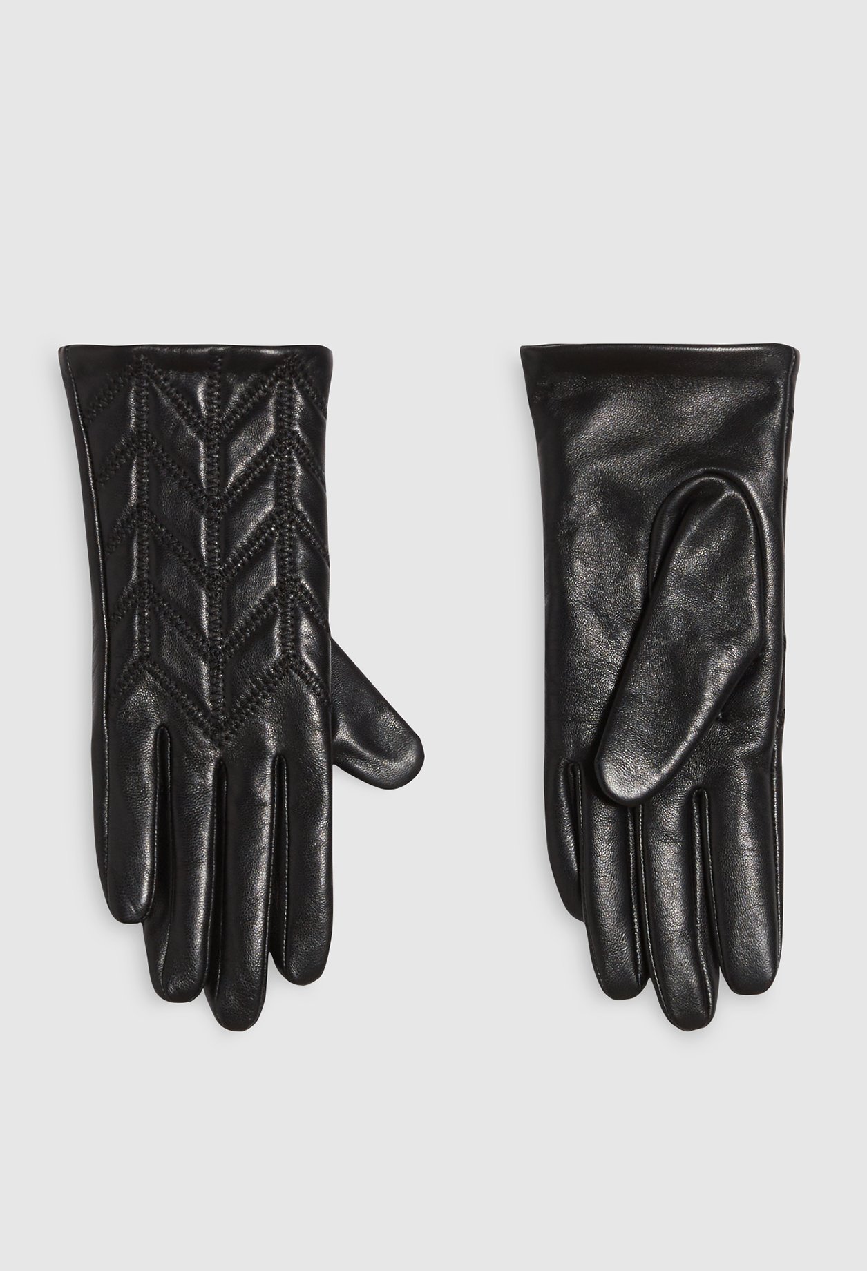 Gants cuir matelasse