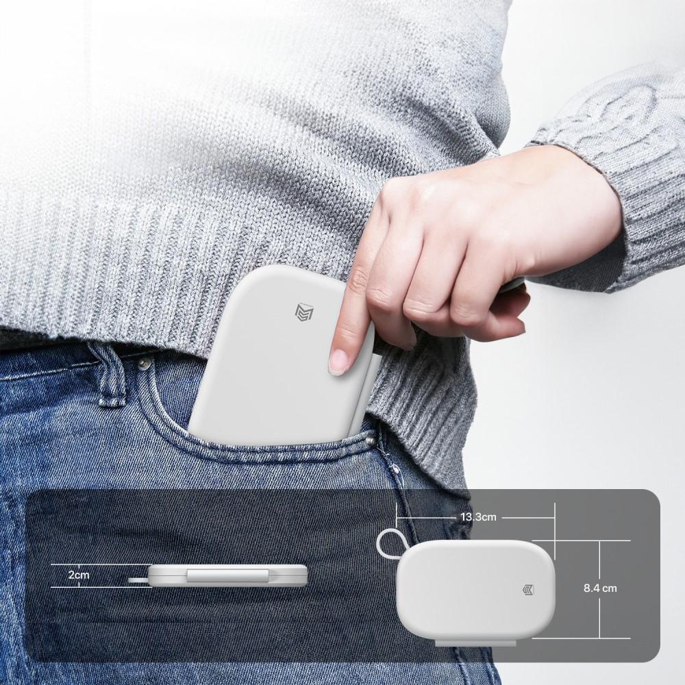 (15W) 3in1 Ladegerät Qi Wireless Charger Faltbarer Ladeständer für Apple Watch / Smartphone / AirPods - Weiss