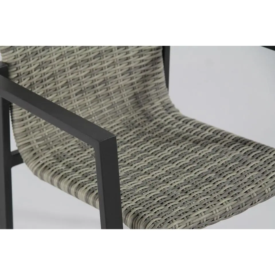 Tuinstoel stapelbaar Wicker Grijs-antraciet Lifestyle Garden Furniture Upton