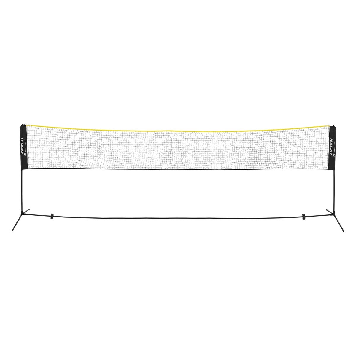 Hauki Badmintonnet, Tennisnet 500cm, Zwart, Hoogte: 156cm, Shuttlecock Netset incl. 3x Shuttlecocks, Draagtas, Stevig ijzeren frame, Draagbaar volleybalnet, Trainingsnet voor binnen en buiten