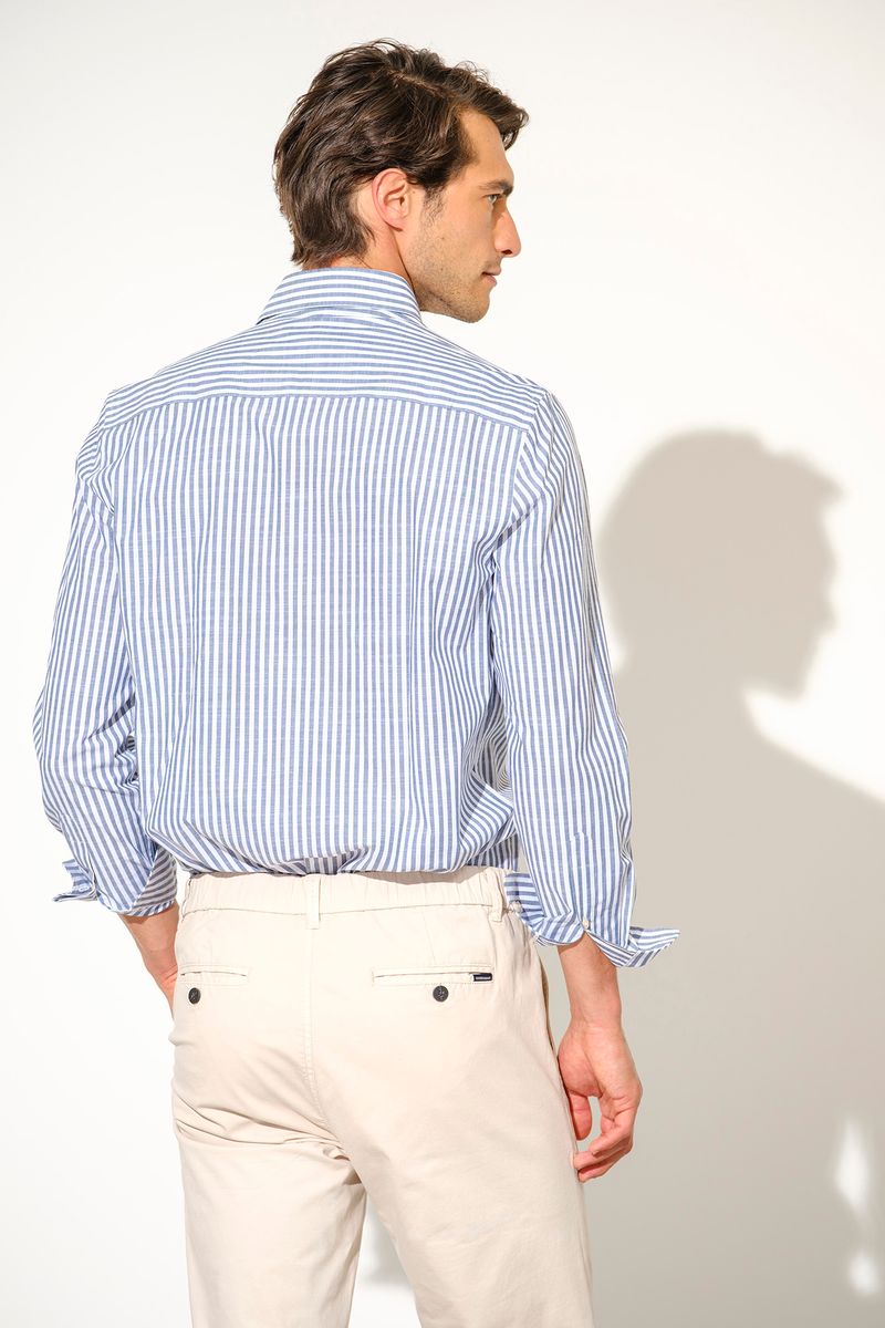 CAMISA ÀS RISCAS EM SLUB