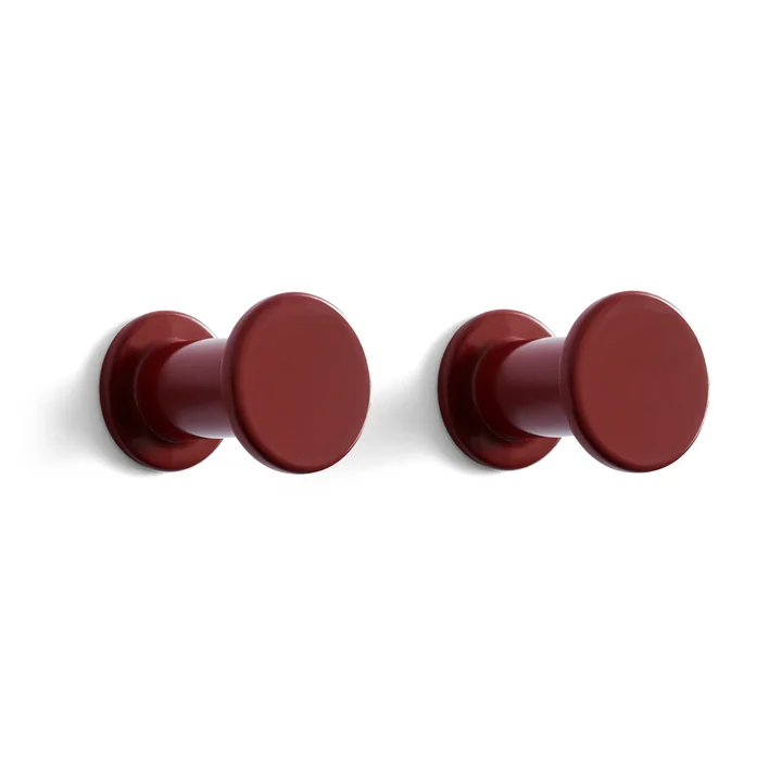 HAY - Bolt Kleiderhaken, rot (2er-Set)