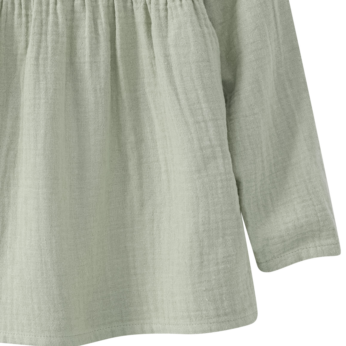 Topolino Pure Collection Mädchen Musselin-Blusenshirt mit Teilungsnaht salbei