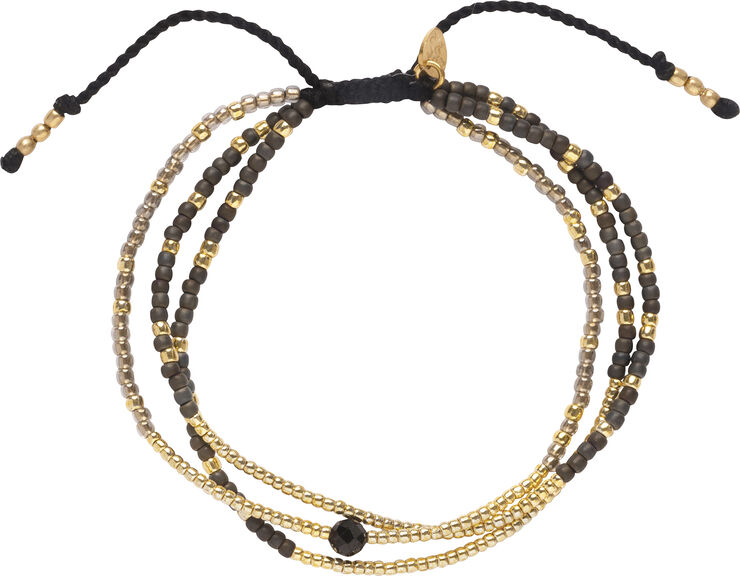 A Beautiful Story Sensation Black Onyx Bracelet GC Gold