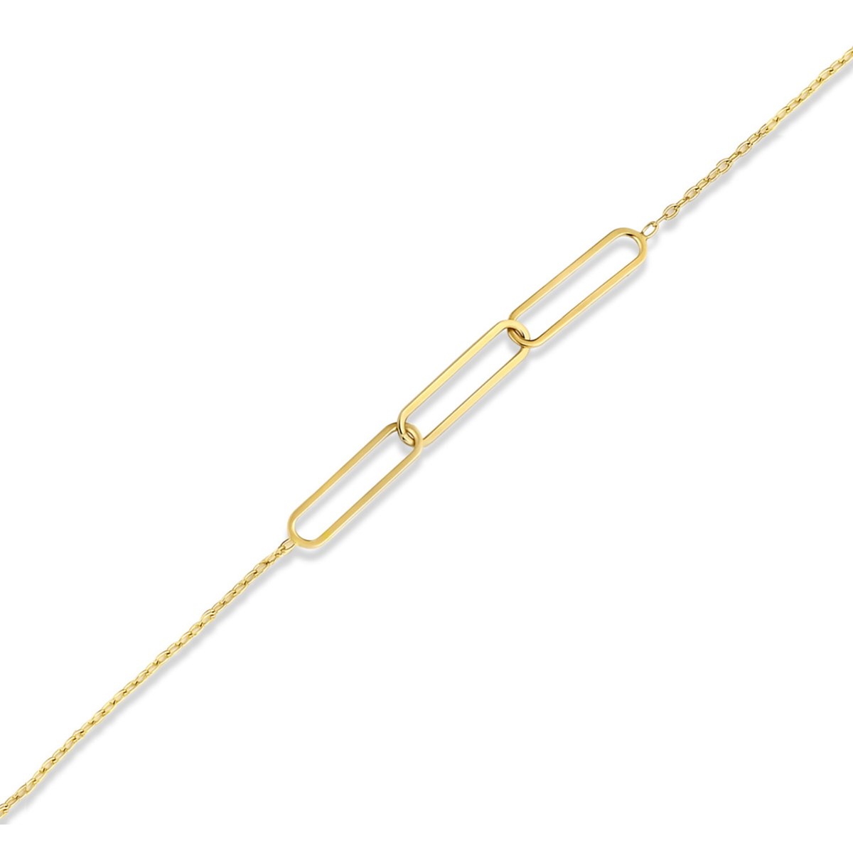 Bracelet Brillaxis motifs rectangles or jaune