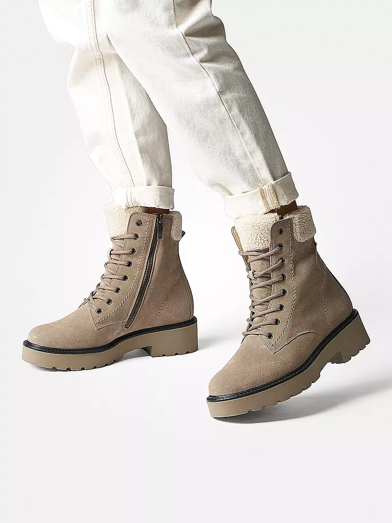 PAUL GREEN Schnürboots beige