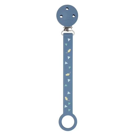 Attache-sucette avec fixation   Imprimé Bleu foncé        de               Nattou