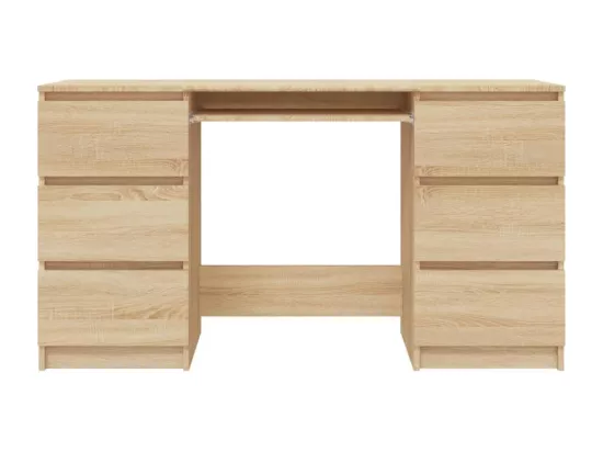 Bureau Chêne sonoma 140x50x77 cm Bois d'ingénierie