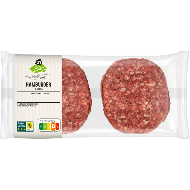 AH Biologisch Hamburger 4 stuks