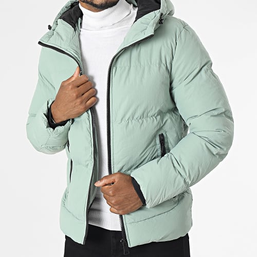 Doudoune Capuche Vert Clair
