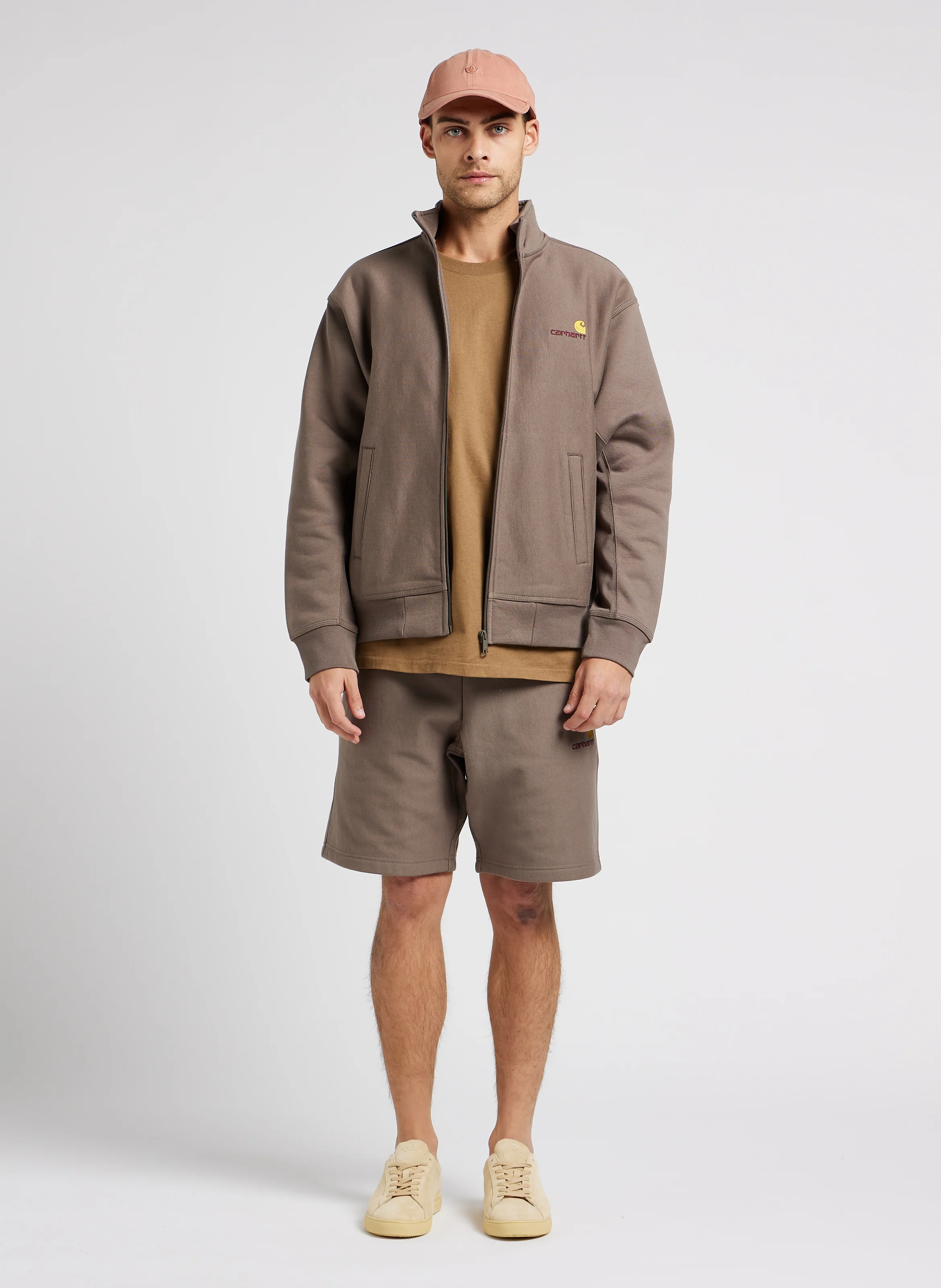 BRADLEY - Baskets basses en cuir velours | Beige