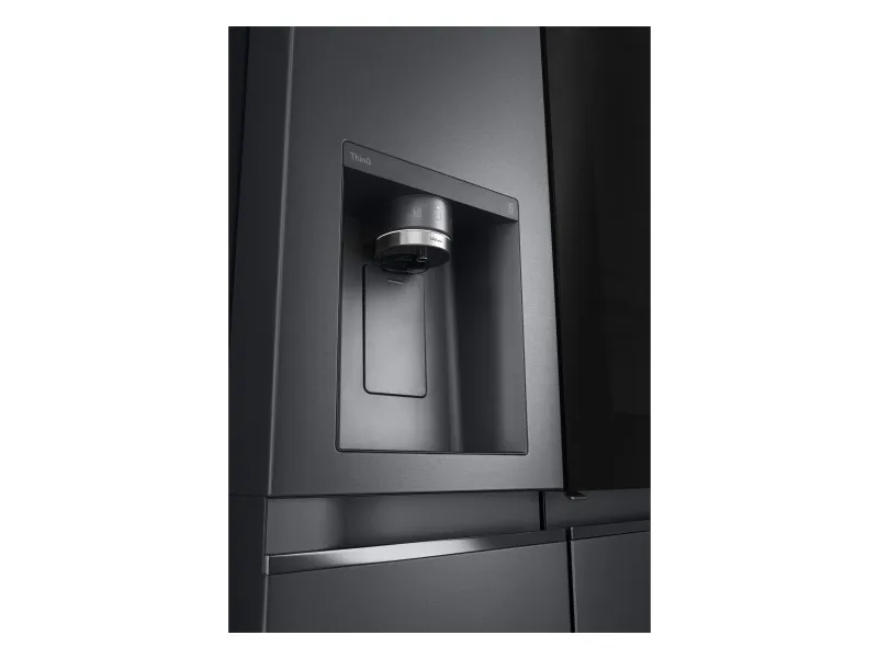 LG GSXV91MCAE - Køleskab/fryser - side ved side med vanddispenser, isdispenser - Wi-Fi - bredde: 91.3 cm - dybde: 73.5 cm - højde: 179 cm - 635 liter - Klasse E - matsort