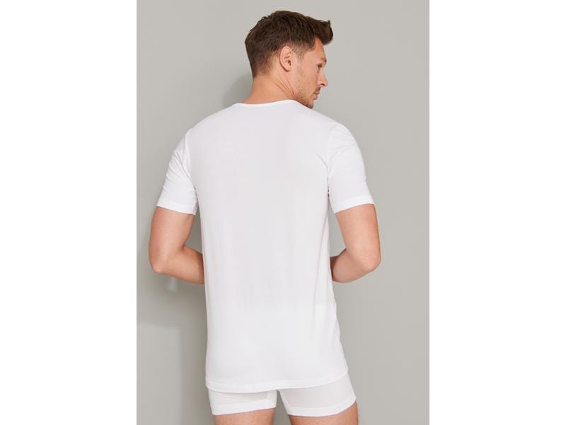 SCHIESSER Unterhemd Herren 2-er Pack, Weiss, XXL Kurzarm-Shirts für Herren