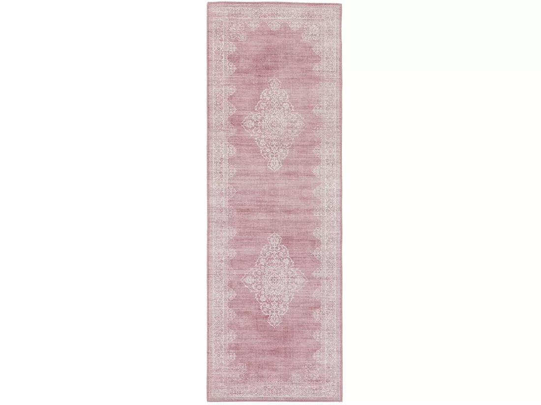 Tapis de couloir Laury Rose 80x240 cm