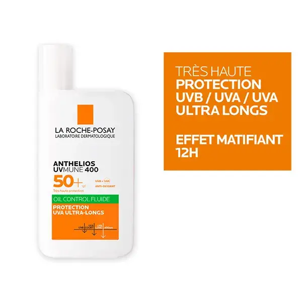 La Roche-Posay Anthelios Fluido de Controle de Oleosidade UVmune 400 com Perfume FPS 50+ 50ml
