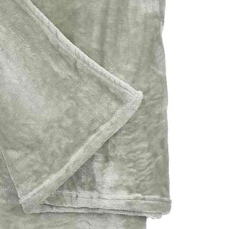 Giftdecor Fleece deken/plaid - groen - polyester - 130 x 160 cm