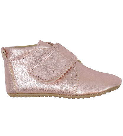 Pom Pom Leder-Krabbelschuhe - Anfänger Klettband Jakobsmuscheln