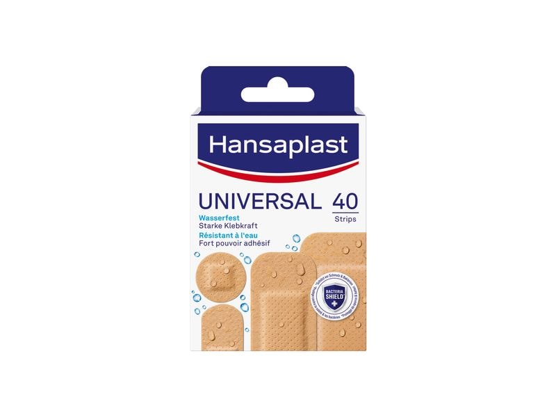 Hansaplast Wundpflaster Universal 40 Stück Wasserabweisendes Pflaster