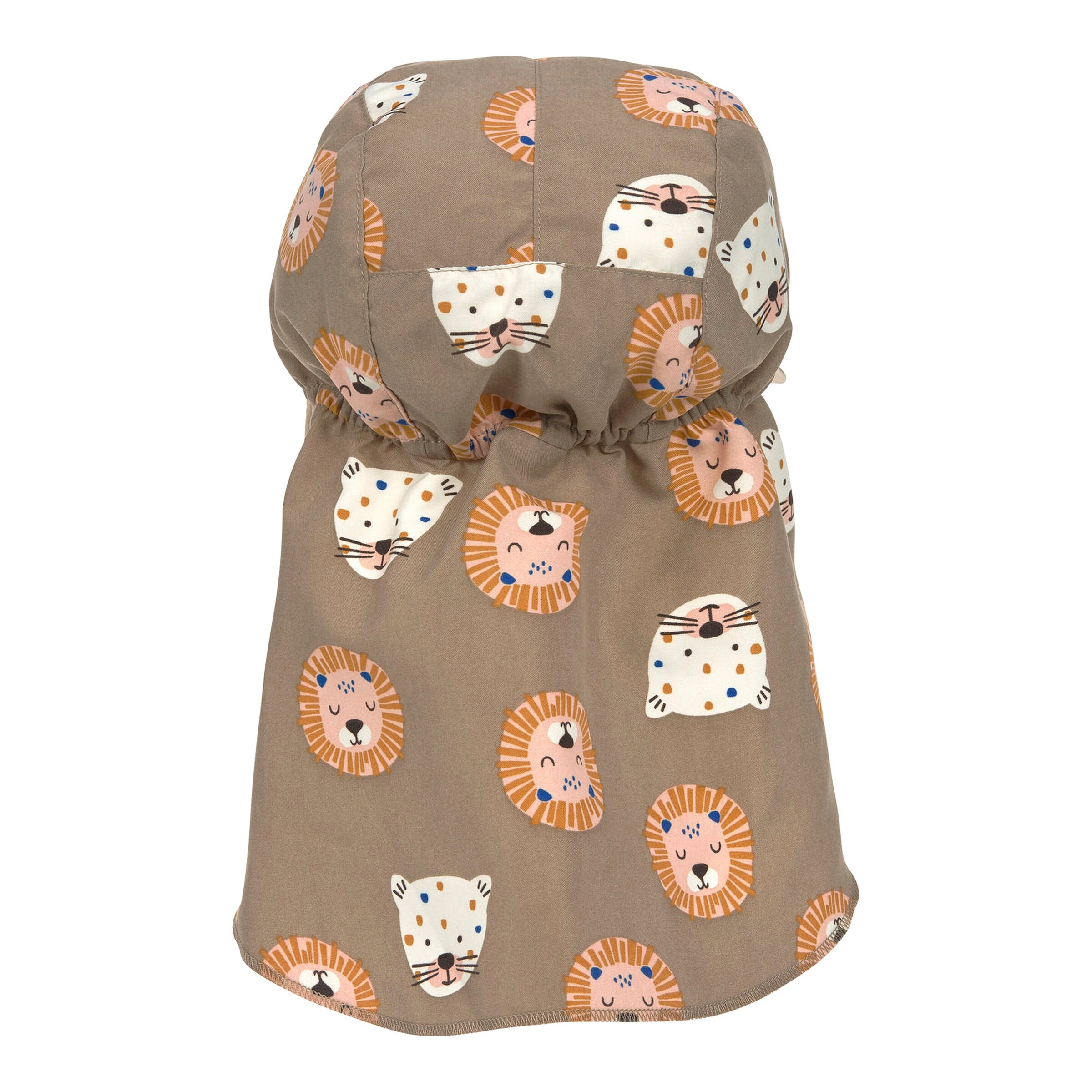 Lässig Schirmmütze mit Nacken- und UV-Schutz Wildkatzen taupe/bunt