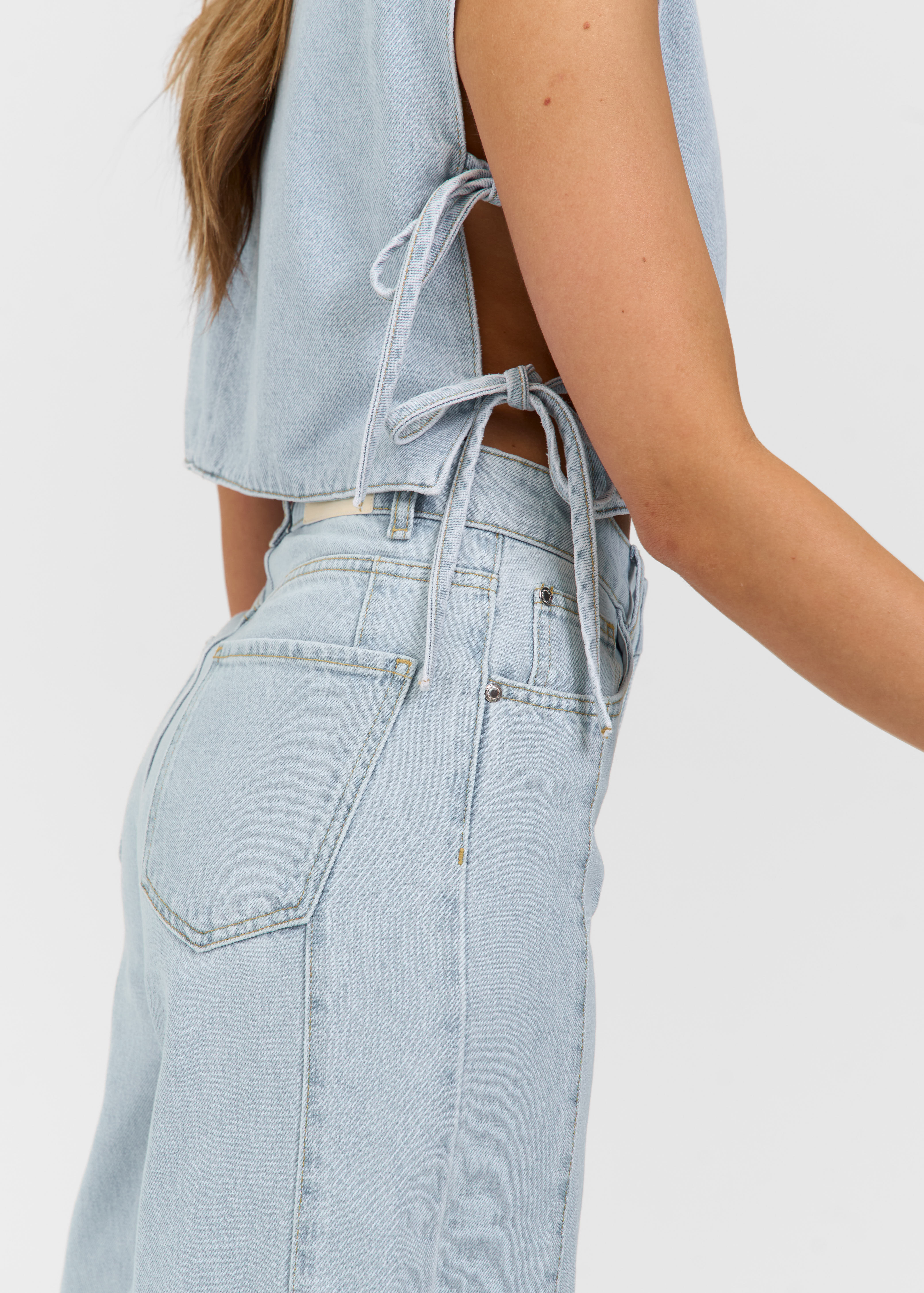 Izzy denim top blauw