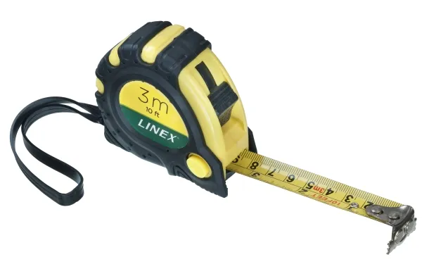 Linex Målebånd 3m - med bælteclip og håndledsstrop